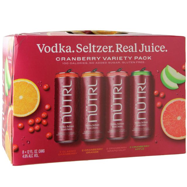 Nutrl Vodka Cranberry Seltzer Variety Pack Cans Ml