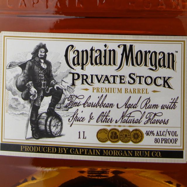 captain morgan private stock label