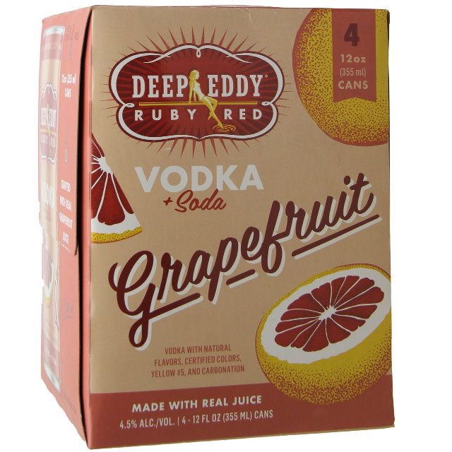 Deep Eddy Grapefruit Vodka and Soda 4 Pack Cans / 4355mL Marketview