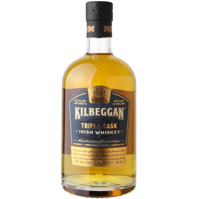 Kilbeggan Triple Cask Marketview Whiskey Irish Liquor / - 750mL