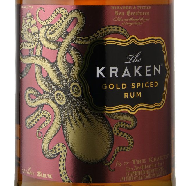 Kraken Black Spiced Rum Dark Label 70 Proof 1.75L